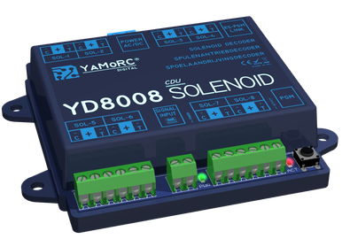 8 Channel DCC Solenoid Turnout Decoder with Intelligent CDU