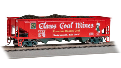 Bachmann ~ HO Scale ~ 40' Quad Hopper ~ NP&S Claus Coal Mines ~ 17609 ...