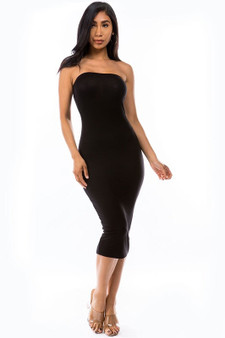 Fav Tube Midi Dress Black