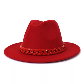 New Swag Chain Link Fedora Red (Preorder)