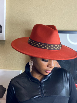 Luxe Band Fedora Rust
