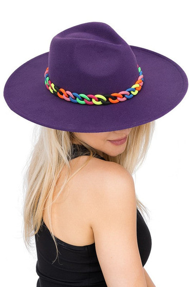 Neon Links Fedora Purple