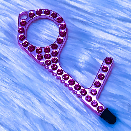 Contactless door opener key chain Pink 1