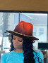 Ombre Chain Fedora Orange