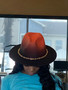 Ombre Chain Fedora Orange