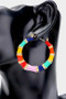 Small Bamboo Round Earrings Multi