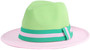 Pink And Green Band Fedora