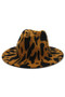 Cow Print Fedora Camel