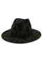 Cow Print Fedora Olive
