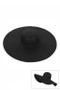 Big Straw Floppy Sun Hat Black