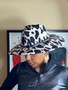 Cow Print Fedora Ivory