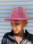 Luxury Bling Fedora Fuchsia