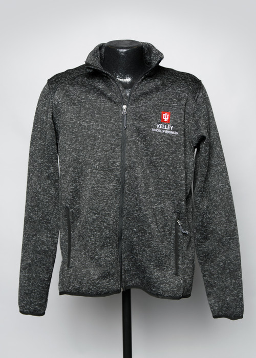 HEATHER BLACK FULL-ZIP MEN'S JACKET