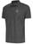 ANTIGUA MEN'S POLO.   BLACK HEATHER/SILVER STRIPED.   100% POLYESTER