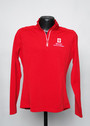 WOMEN'S RED ATHLETIC 1/4 ZIP