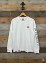 Front of long sleeve tee in White