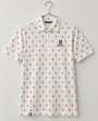 Front of White Polo White w/ Tridents Godfrey and Hodge