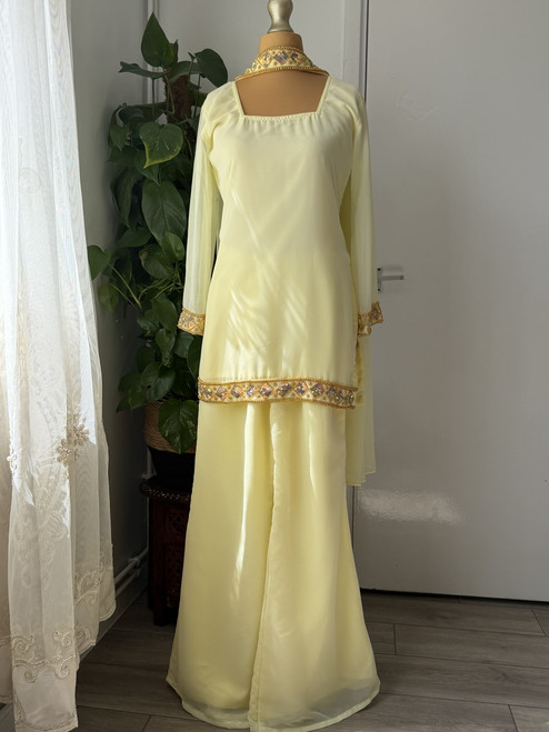 Butter Yellow Kurtha Set