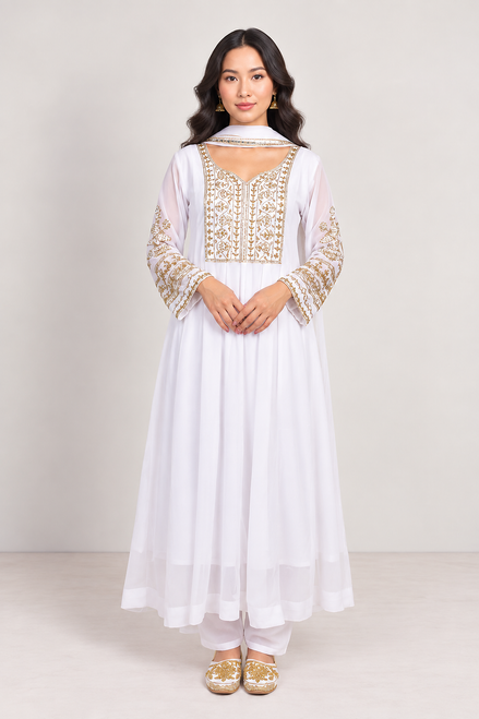 Chadni Anarkali Kurtha Set