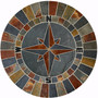 40-inch Natural Slate Compass Rose Mosaic Medallion DB
