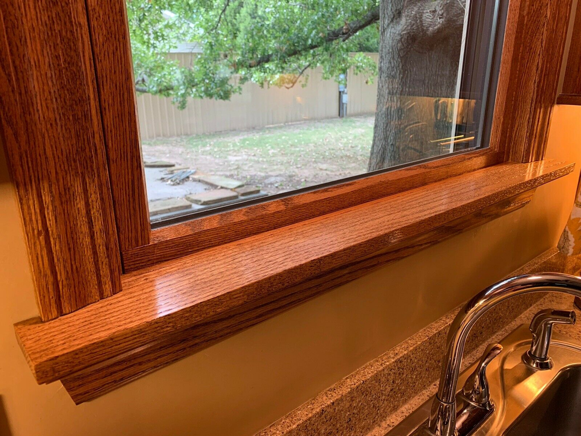 Oak Wood Window Sill Install Home Replacement New Custom   Red Oak  35510.1632791119 