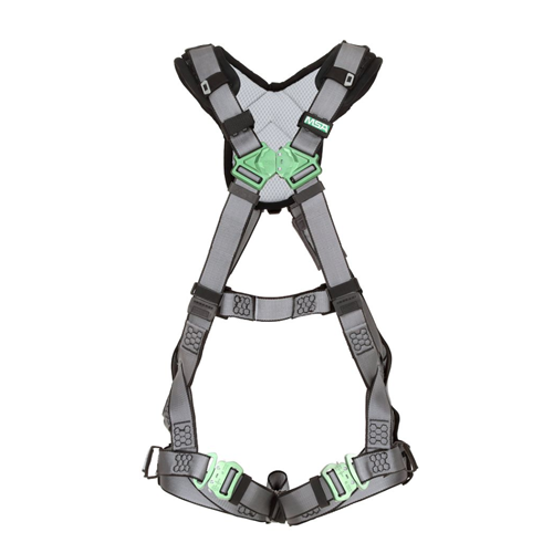 V-FIT™Safety Harness, Extra Small, Back & Hip D-Rings, Tongue Buckle Leg Straps, Shoulder Padding