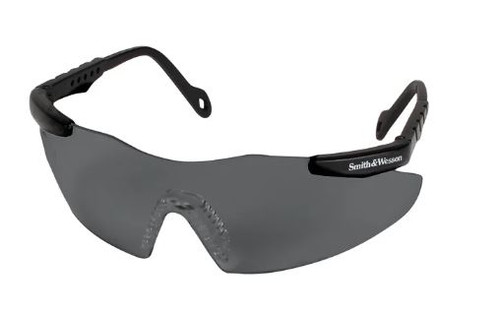 Smith & Wesson® Magnum® 3G 19823 Safety Glasses, Universal, Black Frame, Smoke Anti-Fog Lens