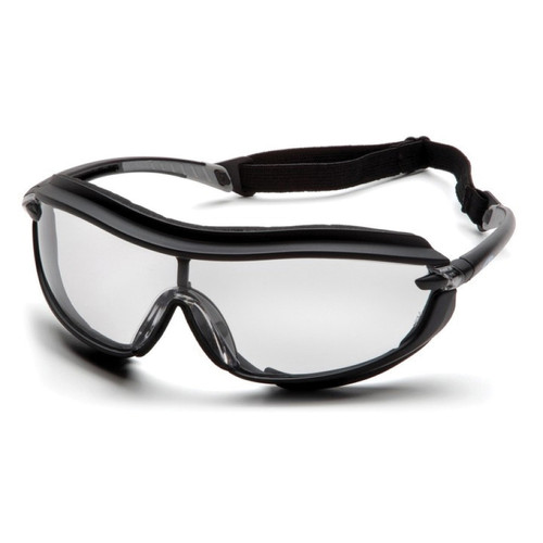 Pyramex® XS3 PLUS® SB4610STP Scratch-Resistant Safety Glasses, Universal, Black Frame, Clear H2X AF Lens