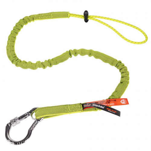 Squids 3100EXT Single Carabiner Tool Lanyard - 10lbs - Lime