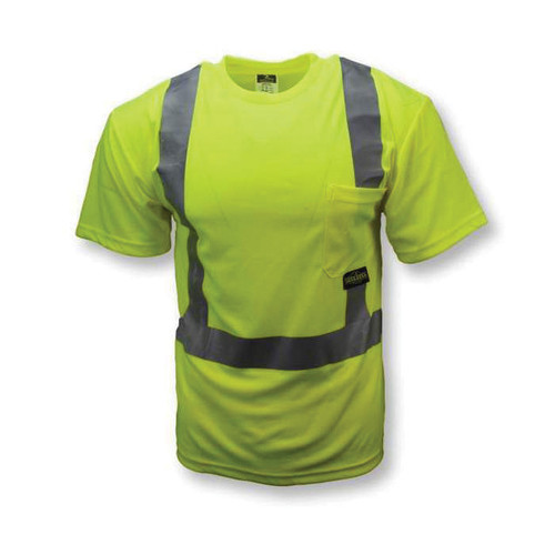 RADWEAR™ ST11-2 Short Sleeve High-Visibility Safety T-Shirt, 4X, 100% Polyester, Green