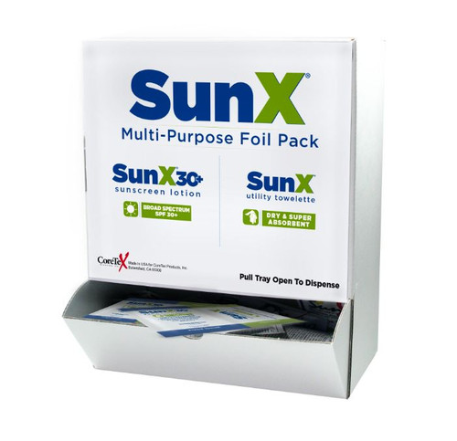 Sun X SPF 30 Broad Spectrum Sunscreen Lotion Pouch, 50/Bx