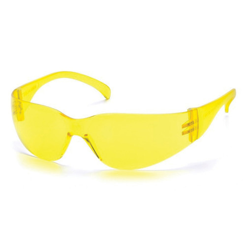 Pyramex® Intruder® S4130S Scratch-Resistant Safety Glasses, Universal, Amber Frame, Amber Lens