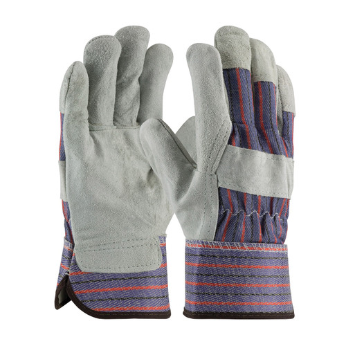 PIP® 85-7500 Economy-Grade General Purpose Shoulder Split Gloves, L, Leather, Blue/Gray
