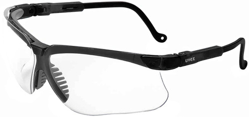 Uvex Genesis Safety Glasses with Black Frame and Clear Lens