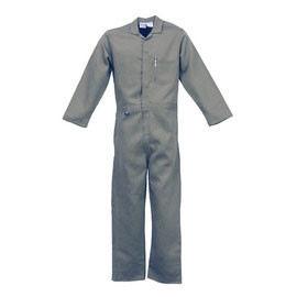 Stanco FRC681-GRY Regular Flame-Resistant Contractor Style Coverall, XL, 100% Cotton, Gray - FRC681-GRY-XL