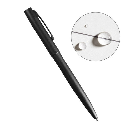 Rite in the Rain® 97 All Weather Metal Clicker Pen, 0.9 mm Tip Size, Black