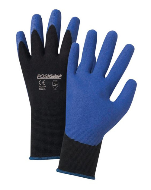 PosiGrip® Seamless Knit Nylon Glove with Air-Infused PVC Coating on Palm & Fingers Size L