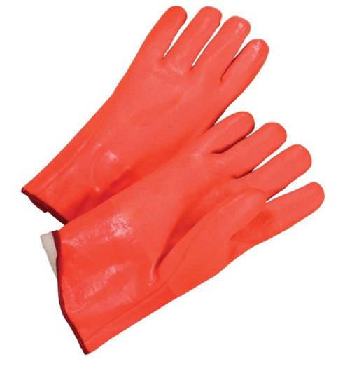 PVC Dipped Glove with Foam Liner and Rough Finish - 12"