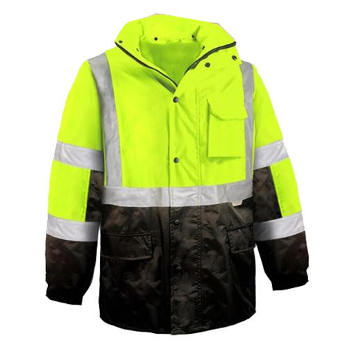 Hi-Vis Lime Two Tone Safety Jacket, Parka, ANSI 3-3X