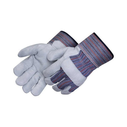Liberty Glove 3260Q Regular-Grade Shoulder Split Gloves, 2X, Cowhide Leather, Gray/Blue