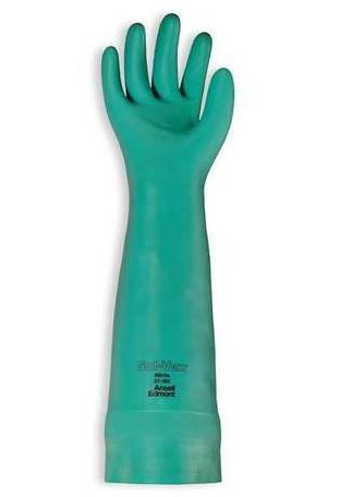 18" length, unlined w/ straight cuff & sandpatch grip, Size 9