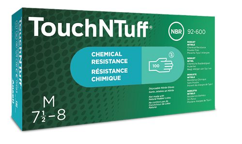 TouchNTuff® 92-600 Splash Protection Nitrile Gloves, XL