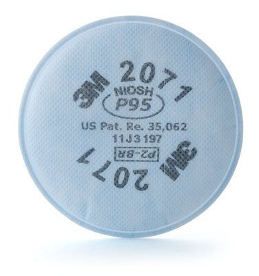 3M™ 2071 PAPR Particulate Filter, Class P95, Bayonet for Full Facepiece/Half Facepiece Reusable Respirators, 100/Case - 2071