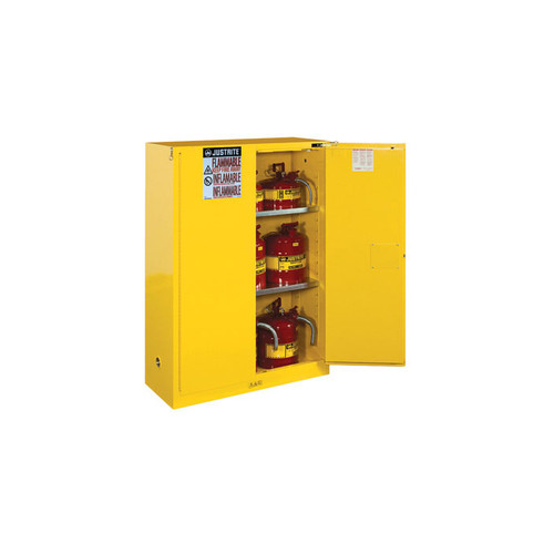 Sure-Grip® EX Flammable Safety Cabinet, 45 Gallon, 2 Self-Close Doors, Yellow - #894520