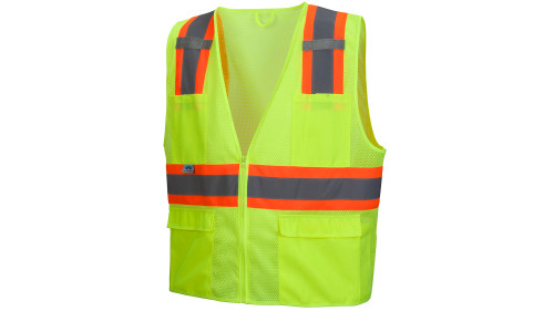 Safety Vest - Hi-viz lime - All mesh - Size Large