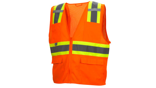 Safety Vest - Hi-viz orange - All mesh - Size Medium