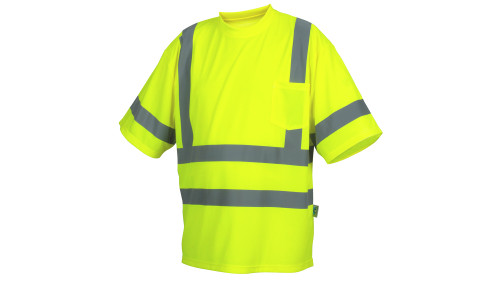 Class 3 heat sealed short sleeve t-shirt in hi vis lime - size 3X large