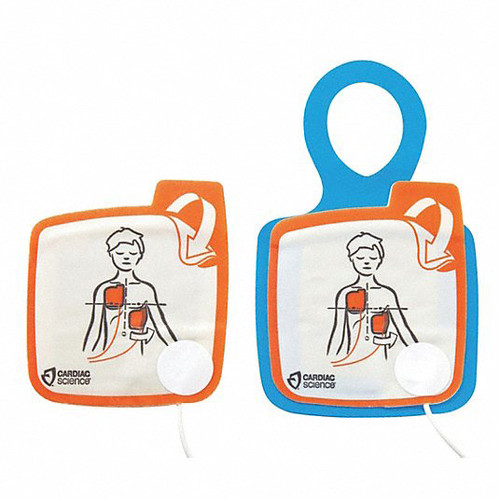 Pediatric defibrillation pads for Powerheart G5, 2 year shelf life, for patients greater than 8 years old  greater than 55 pounds.