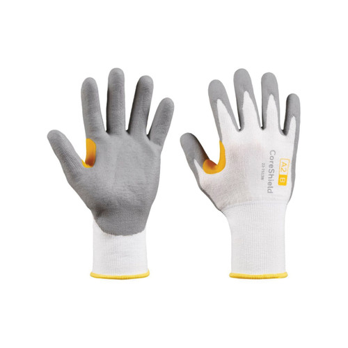 Honeywell Safety CoreShield™ 22-7513W-V Dipped Vendor Ready Pack Cut-Resistant Gloves, S, HPPE, Gray/White