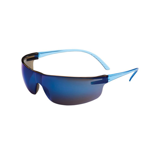 Uvex® SVP206 Low-Profile Safety Eyewear, M, Blue Frame, Blue Mirror Hardcoat Lens